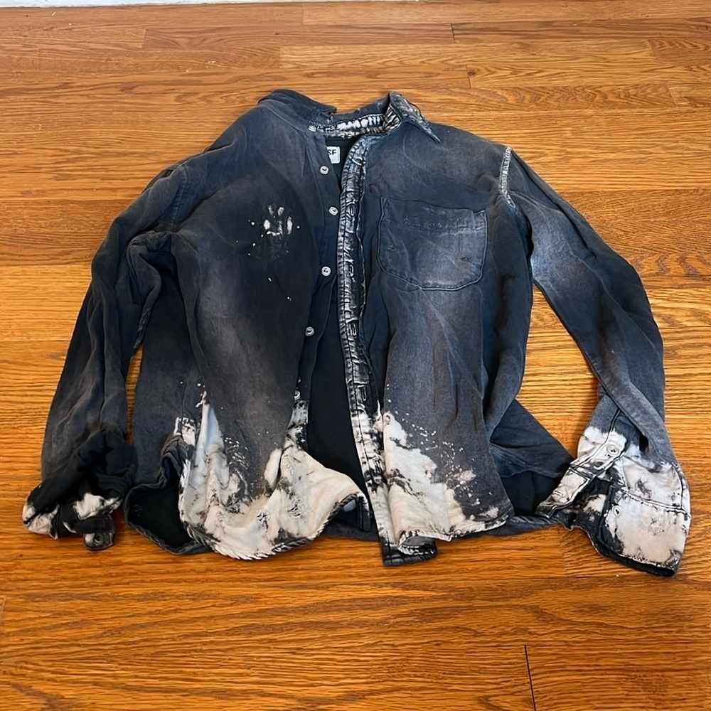 NSF Women’s Black Button Down Top Size Small